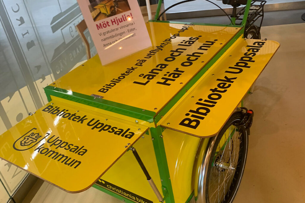Tryckeri Uppsala har folierat Uppsala kommuns nya bibliotekscykel.